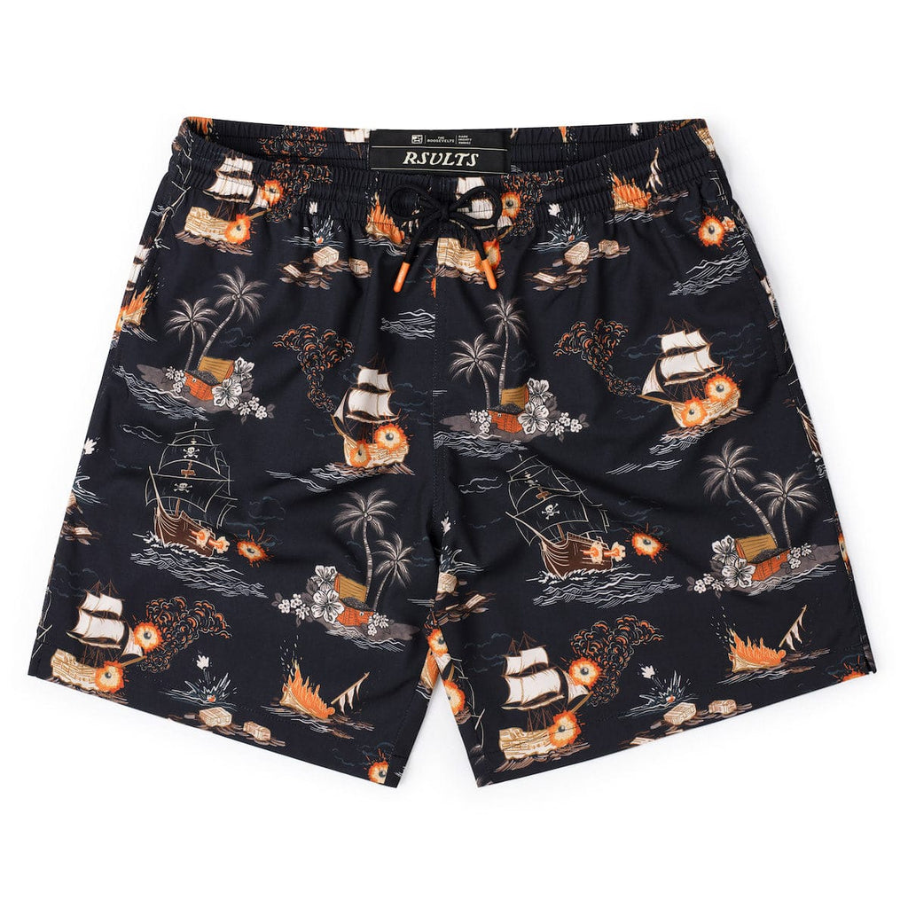 RSVLTS Days of Plunder Hybrid Shorts in Black — detail 3