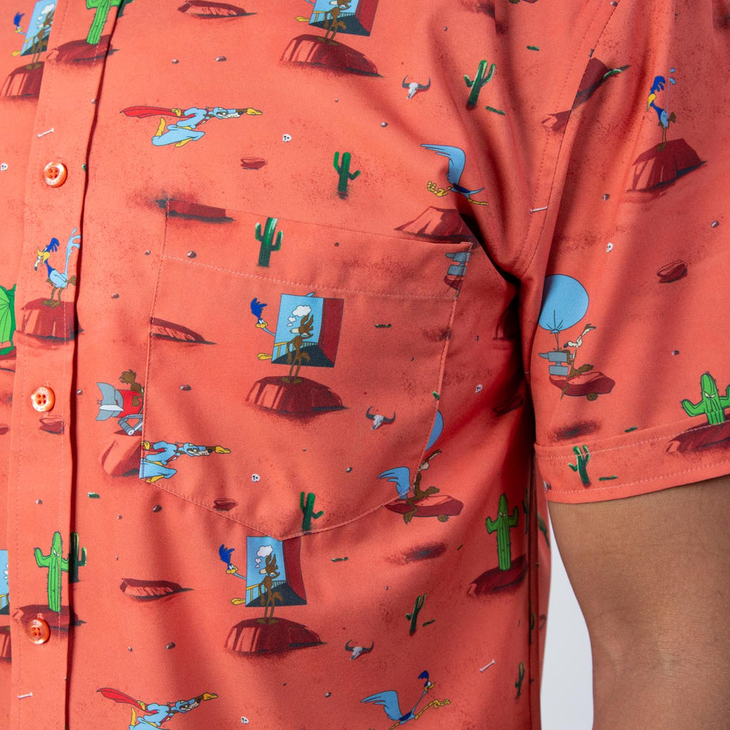 RSVLTS Canyon Chase KUNUFLEX Short Sleeve Shirt in Orange — detail 9