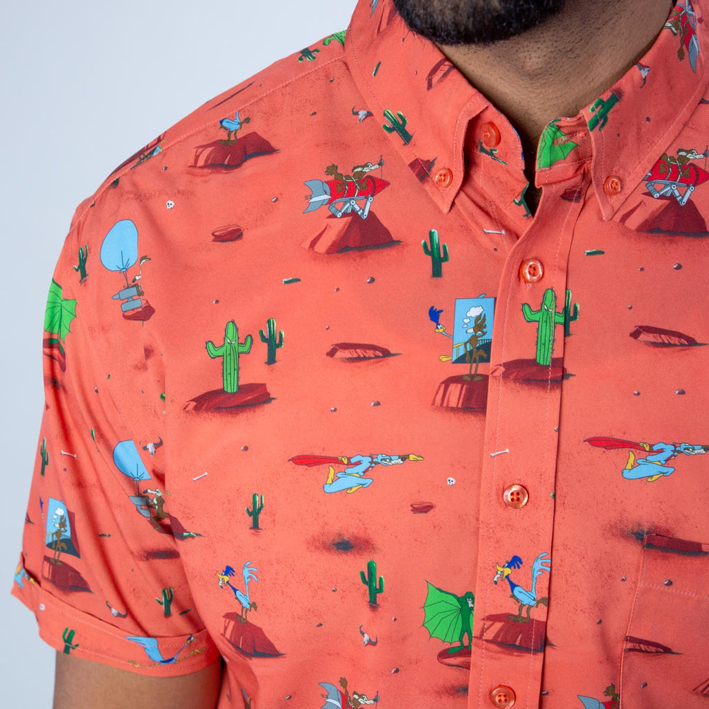 RSVLTS Canyon Chase KUNUFLEX Short Sleeve Shirt in Orange — detail 5
