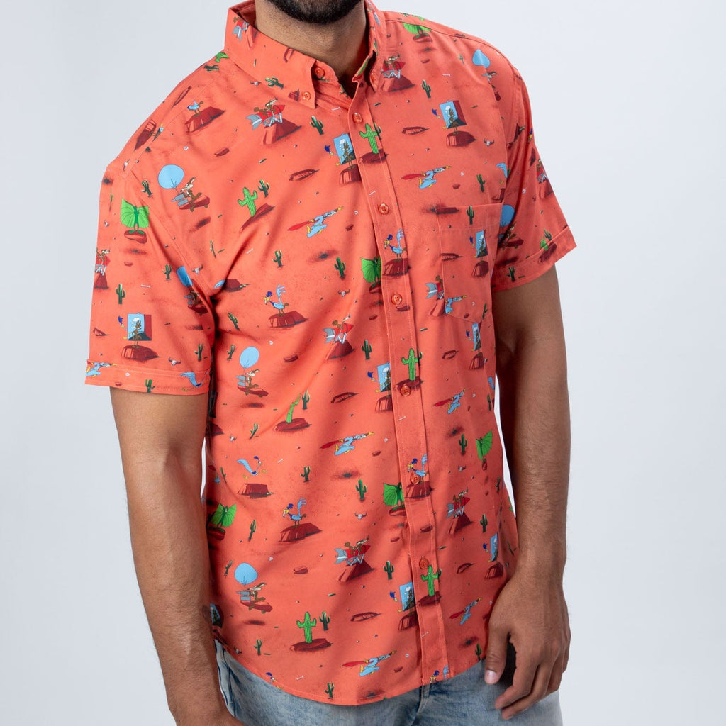 RSVLTS Canyon Chase KUNUFLEX Short Sleeve Shirt in Orange — detail 2