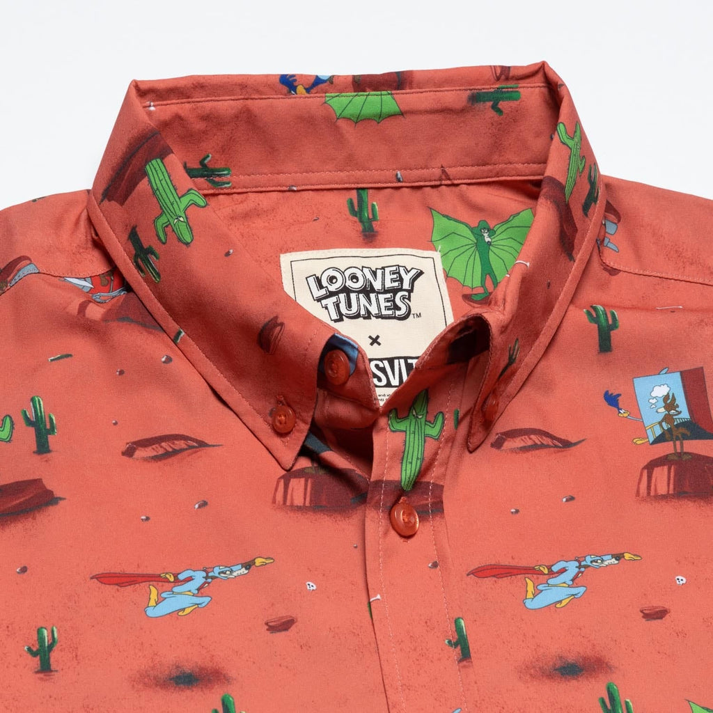 RSVLTS Canyon Chase KUNUFLEX Short Sleeve Shirt in Orange — detail 6