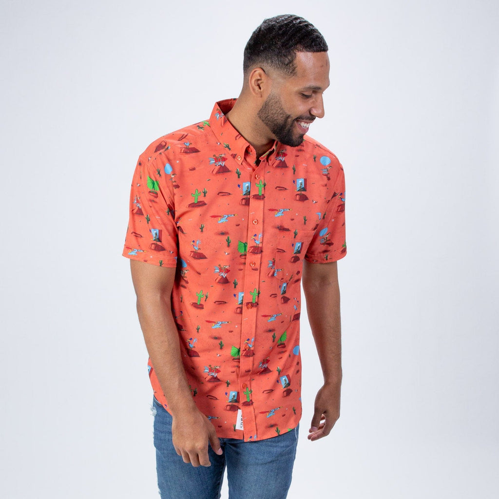 RSVLTS Canyon Chase KUNUFLEX Short Sleeve Shirt in Orange — detail 11