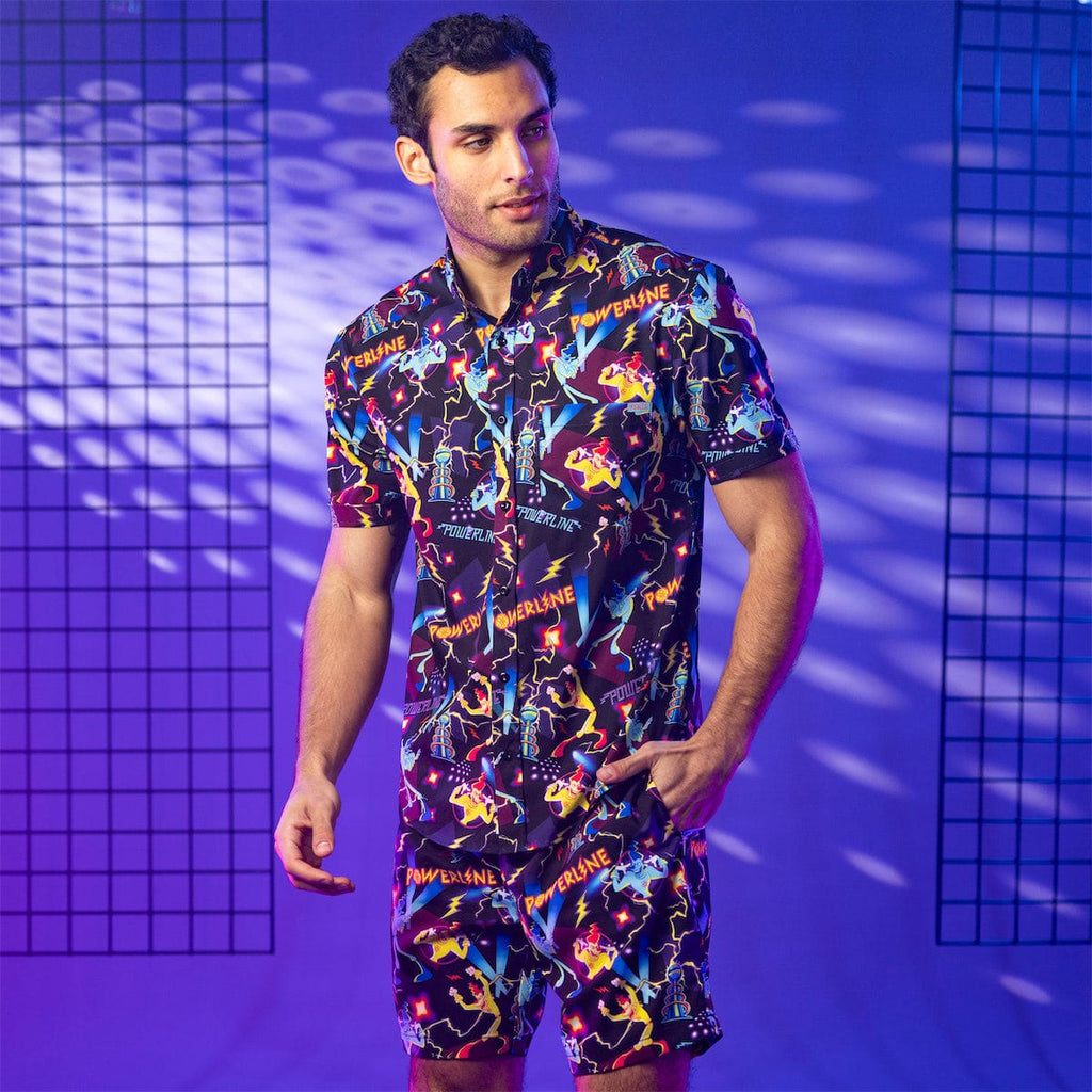 RSVLTS Powerline KUNUFLEX Short Sleeve Shirt in Black — detail 5