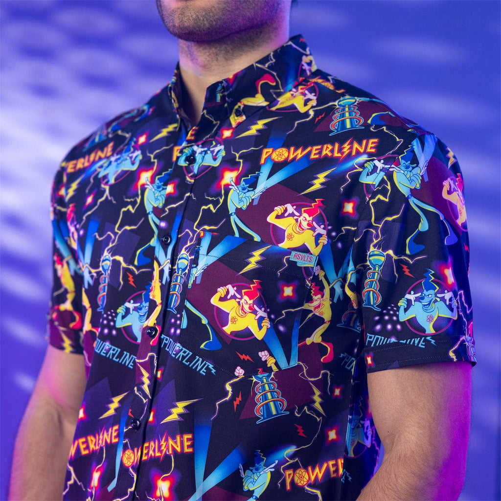 RSVLTS Powerline KUNUFLEX Short Sleeve Shirt in Black — detail 4