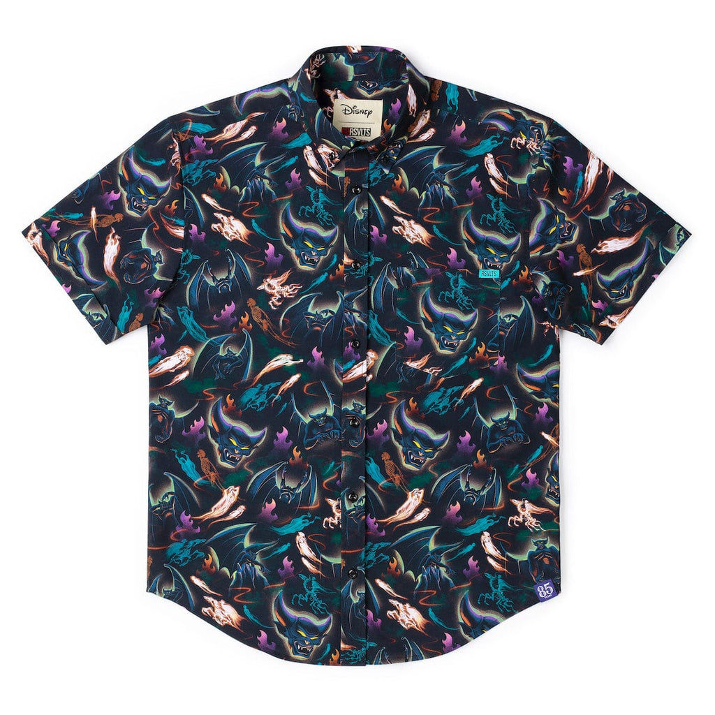 RSVLTS Fright on Bald Mountain KUNUFLEX Short Sleeve Shirt in Multicolor — detail 9