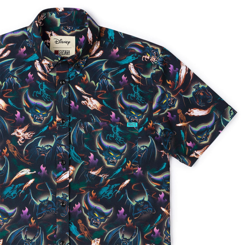 RSVLTS Fright on Bald Mountain KUNUFLEX Short Sleeve Shirt in Multicolor — front view