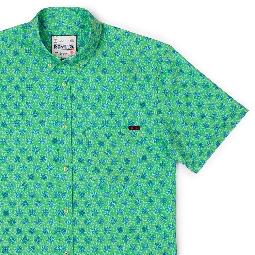 RSVLTS Cool S F (Kelly Green) KUNUFLEX Short Sleeve Shirt — front view