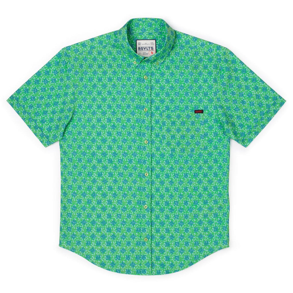 RSVLTS Cool S F (Kelly Green) KUNUFLEX Short Sleeve Shirt — detail 5