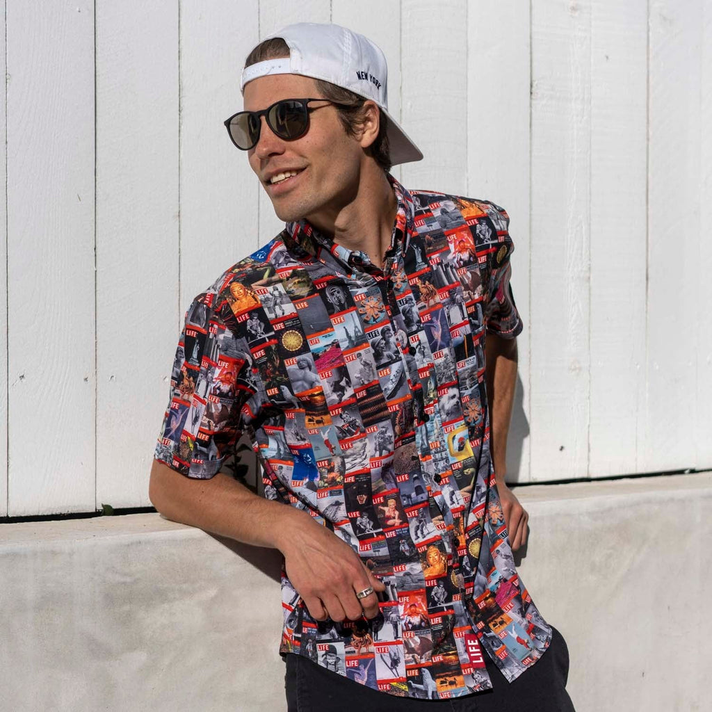 RSVLTS Got You Covered KUNUFLEX Short Sleeve Shirt in Multicolor — detail 4