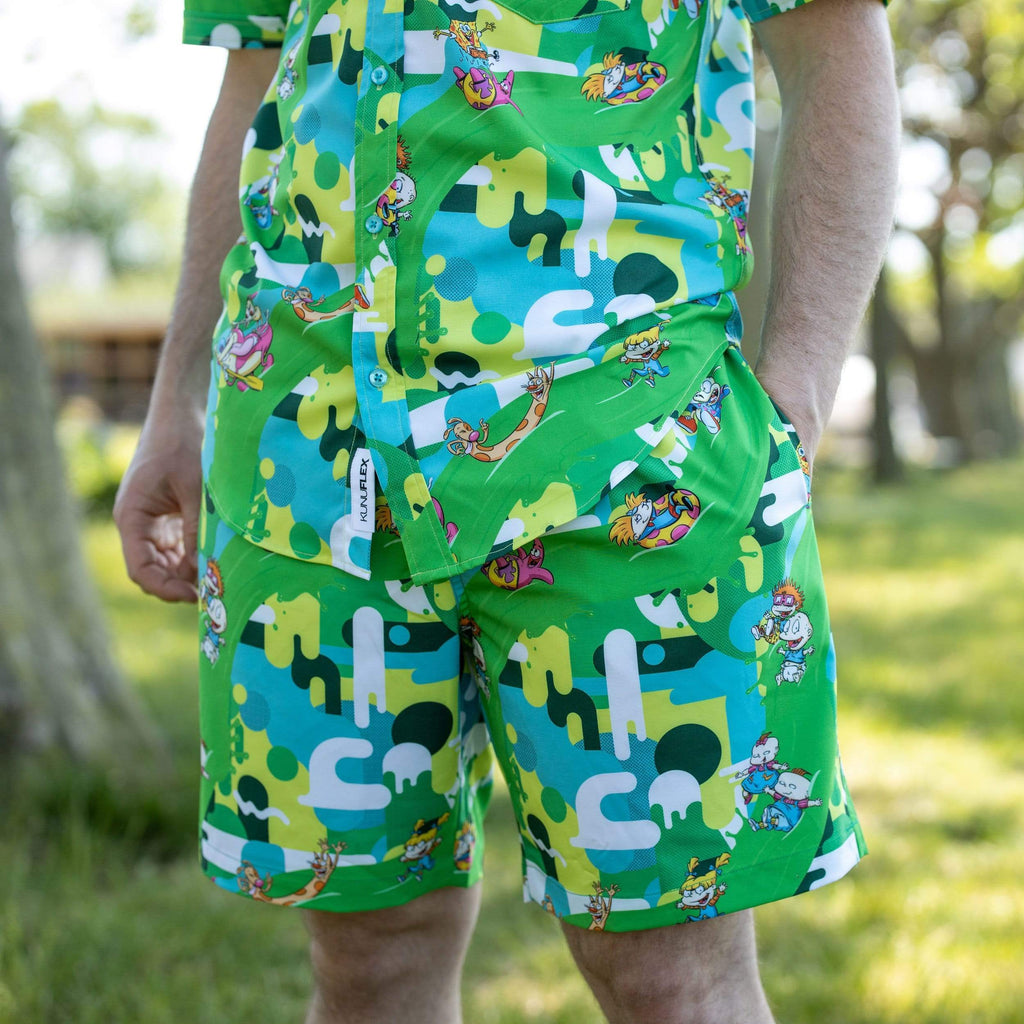 RSVLTS Slime Time Hybrid Shorts in Green — detail 4