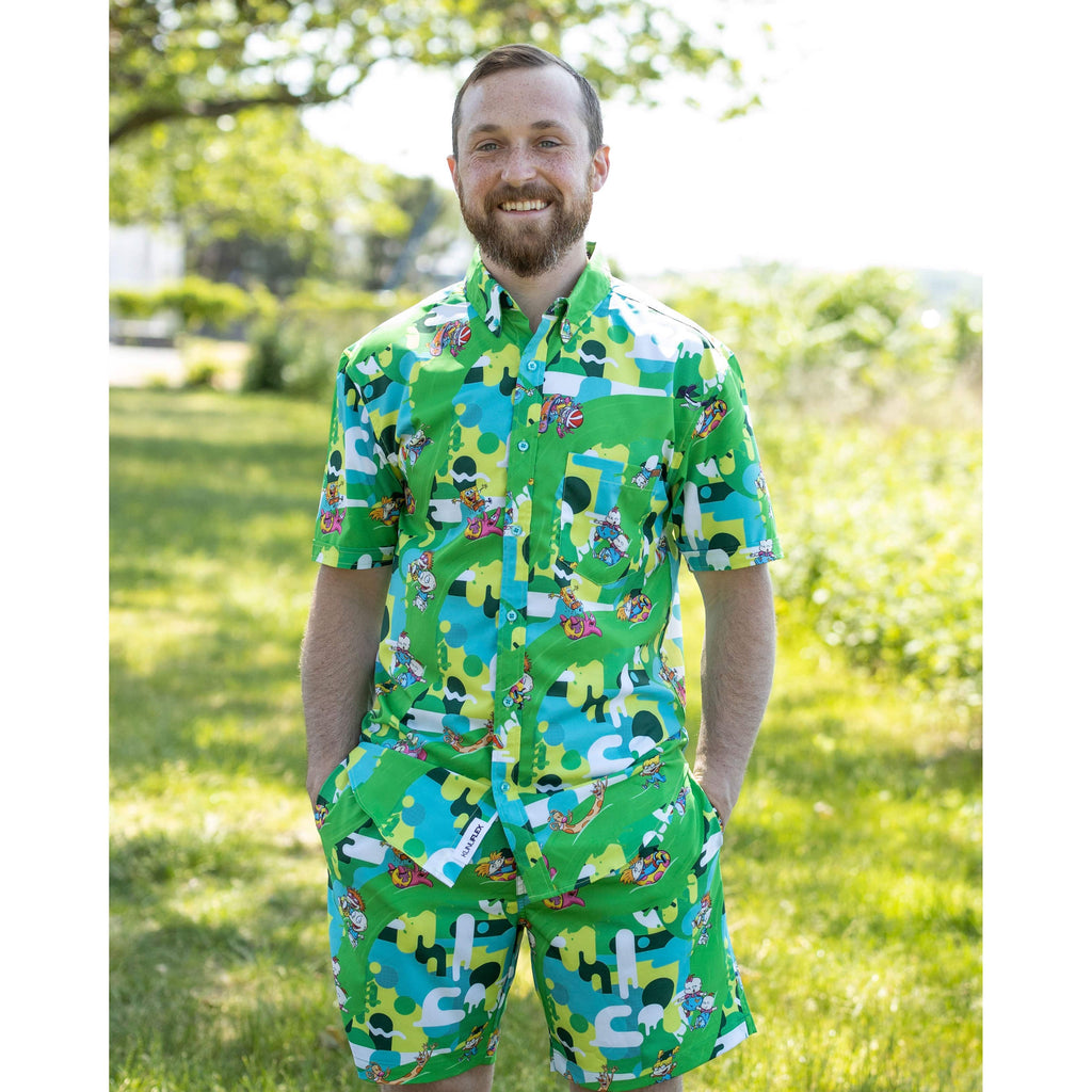 RSVLTS Slime Time Hybrid Shorts in Green — detail 6