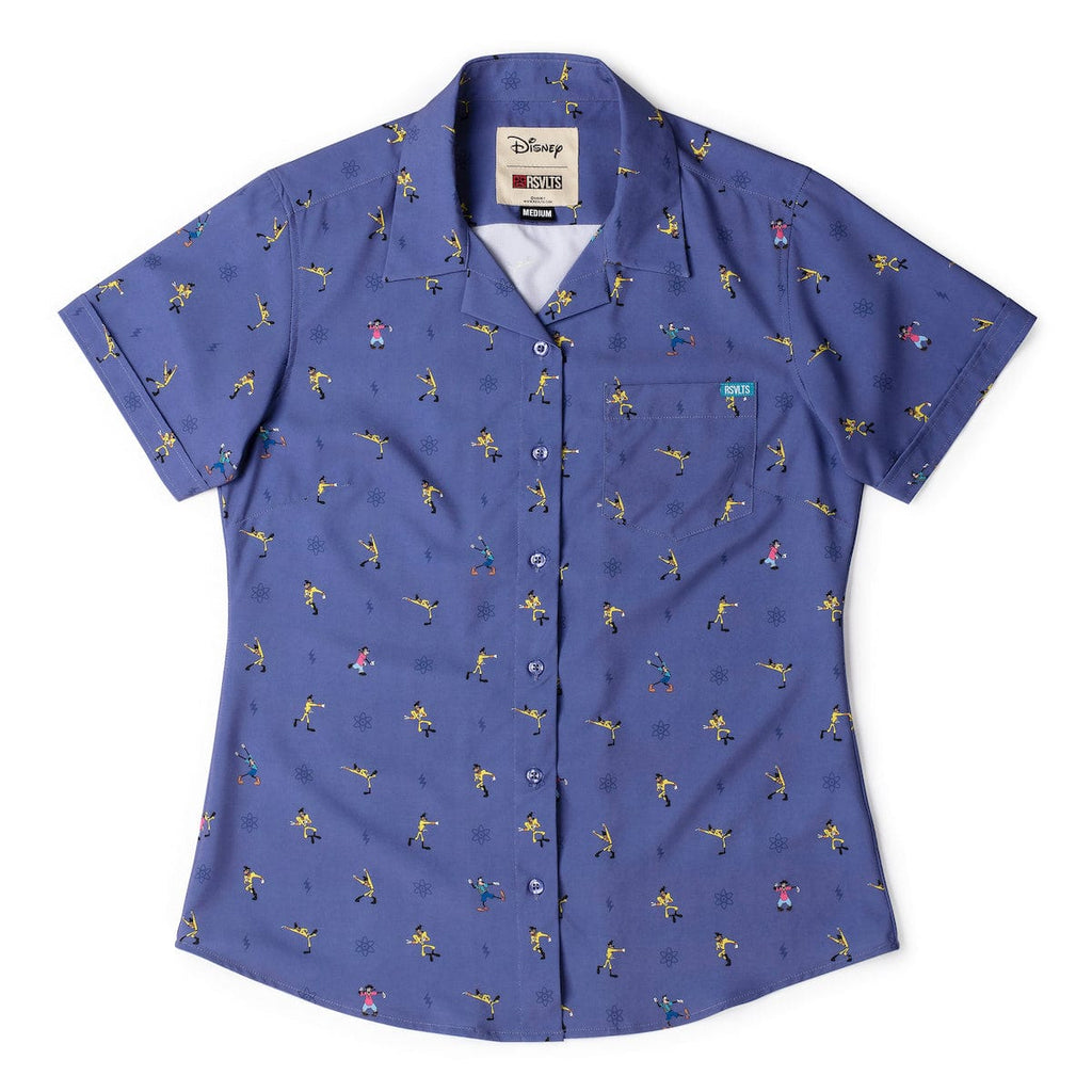 RSVLTS The Perfect Cast Women's KUNUFLEX Short Sleeve Shirt in Purple — detail 3