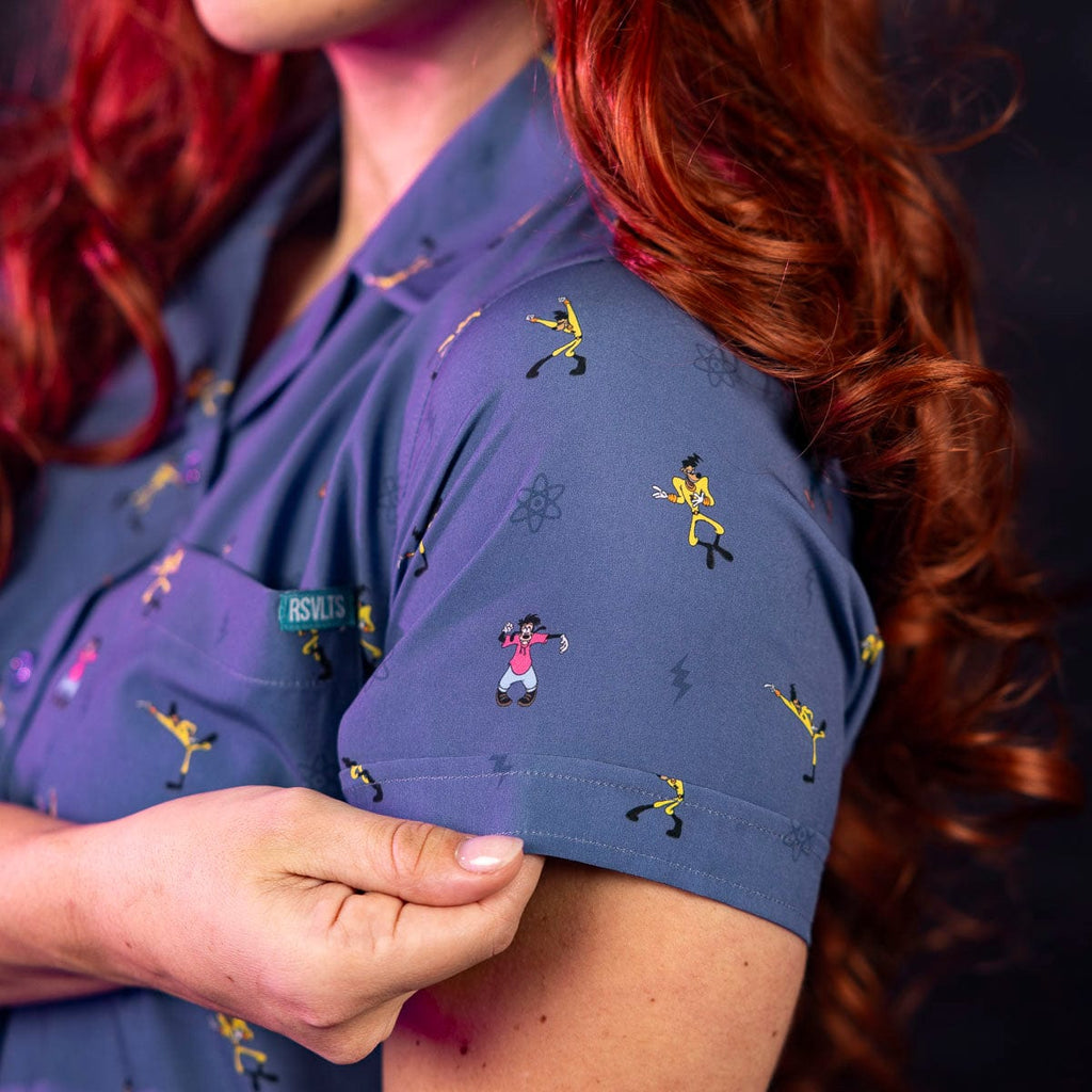 RSVLTS The Perfect Cast Women's KUNUFLEX Short Sleeve Shirt in Purple — detail 6