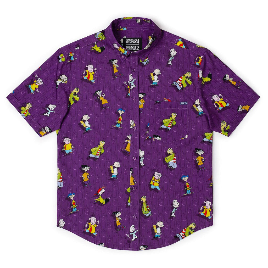 RSVLTS The Eds n Friends KUNUFLEX Short Sleeve Shirt in Purple — detail 7
