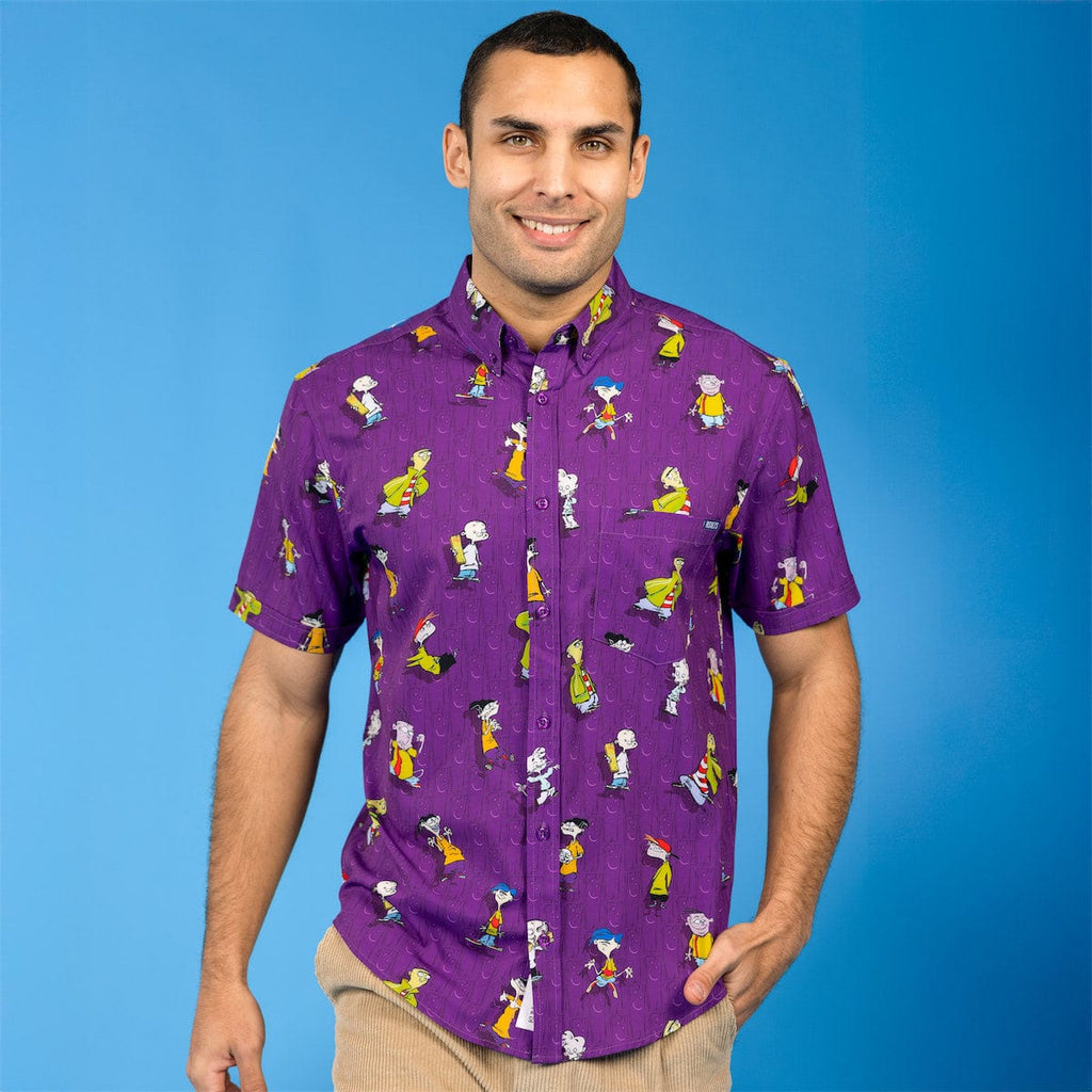 RSVLTS The Eds n Friends KUNUFLEX Short Sleeve Shirt in Purple — detail 4
