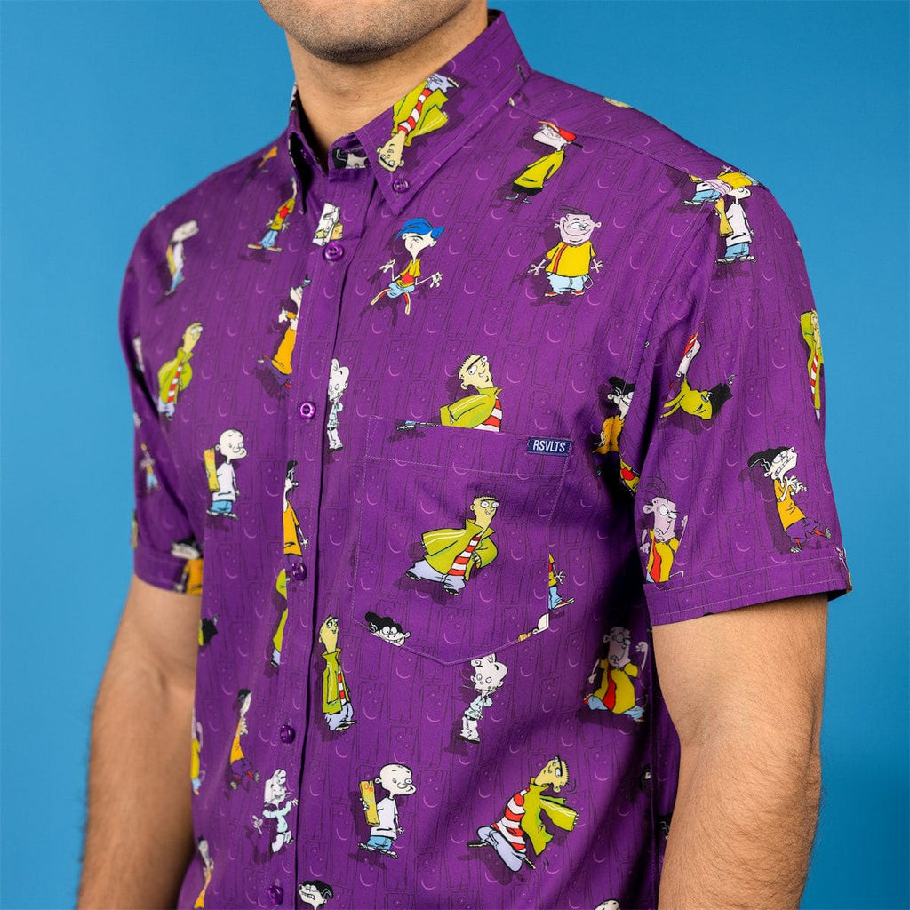 RSVLTS The Eds n Friends KUNUFLEX Short Sleeve Shirt in Purple — detail 6
