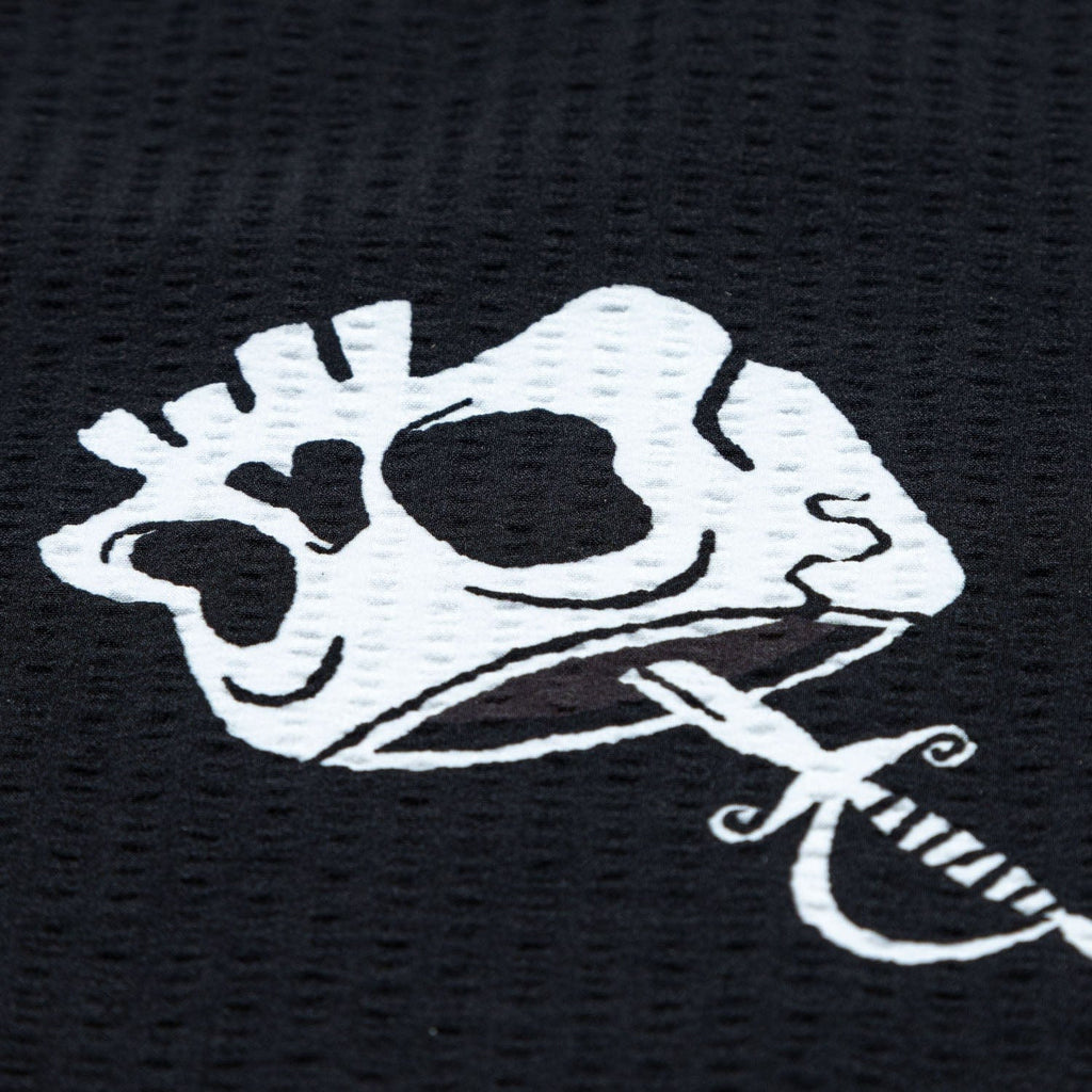 RSVLTS Isla Tortuga Stretch Seersucker Short Sleeve Shirt in Black — detail 7