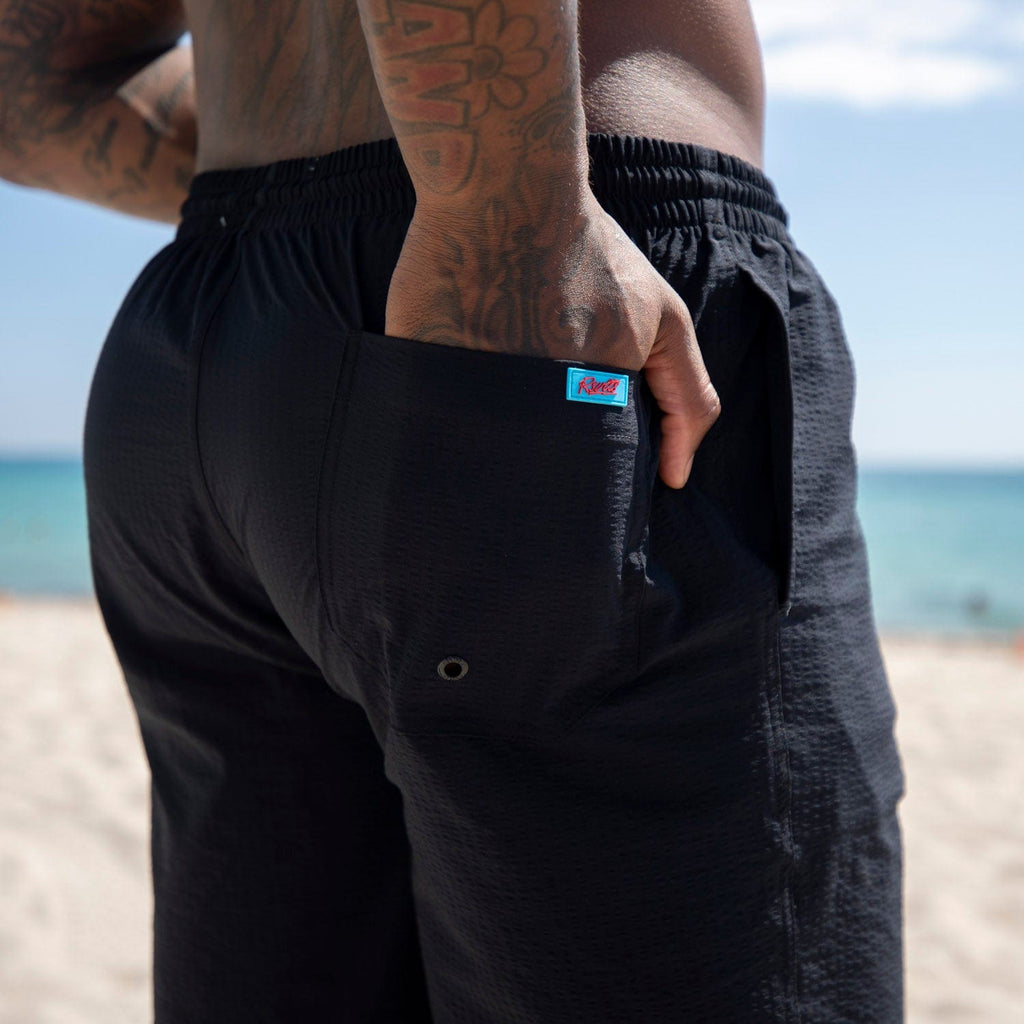 RSVLTS Anthracite Hybrid Shorts in Black — detail 4