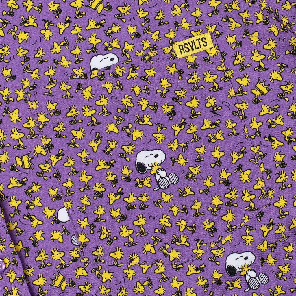 RSVLTS Bird & Beagle KUNUFLEX Short Sleeve Shirt in Purple — detail 5