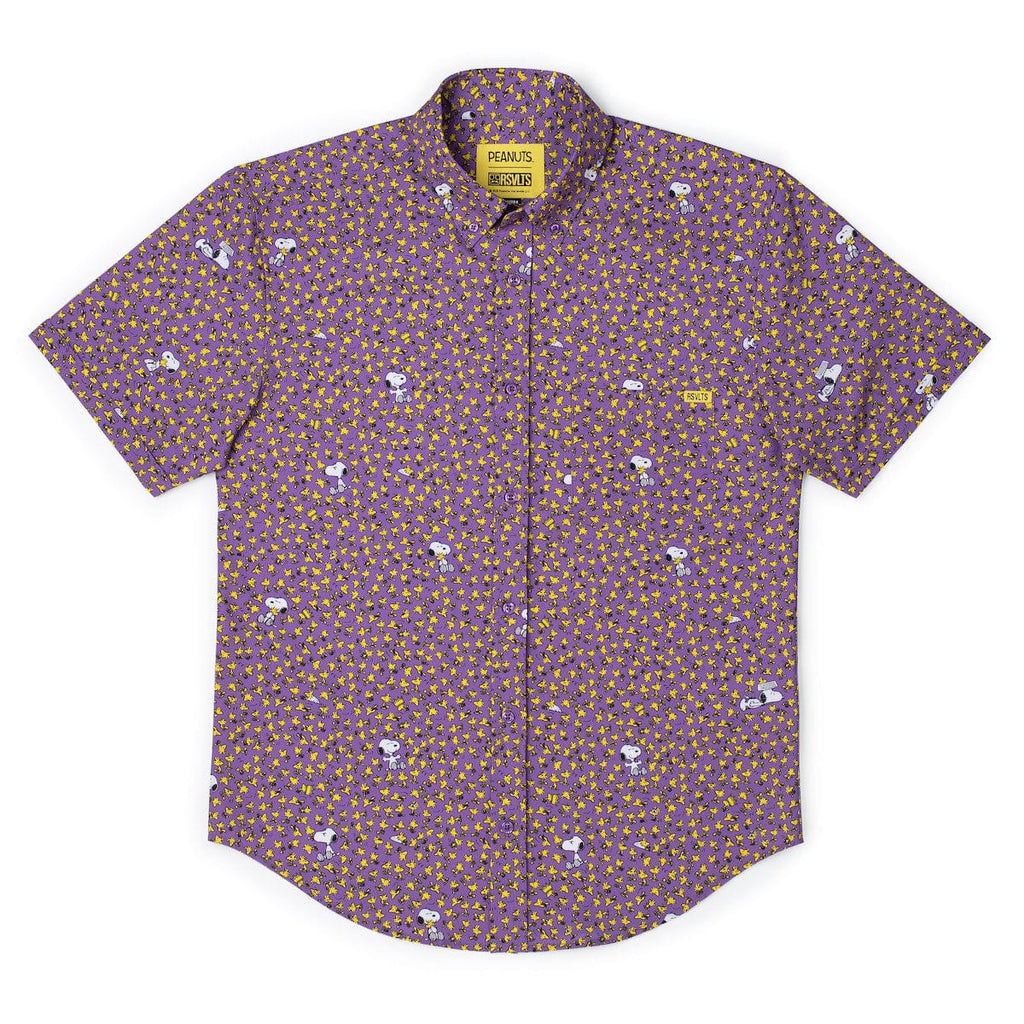 RSVLTS Bird & Beagle KUNUFLEX Short Sleeve Shirt in Purple — detail 7
