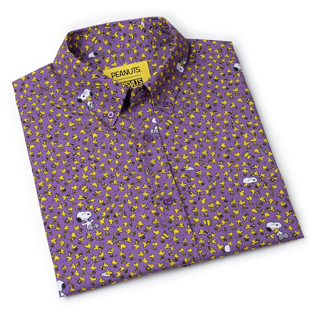 RSVLTS Bird & Beagle KUNUFLEX Short Sleeve Shirt in Purple — detail 11