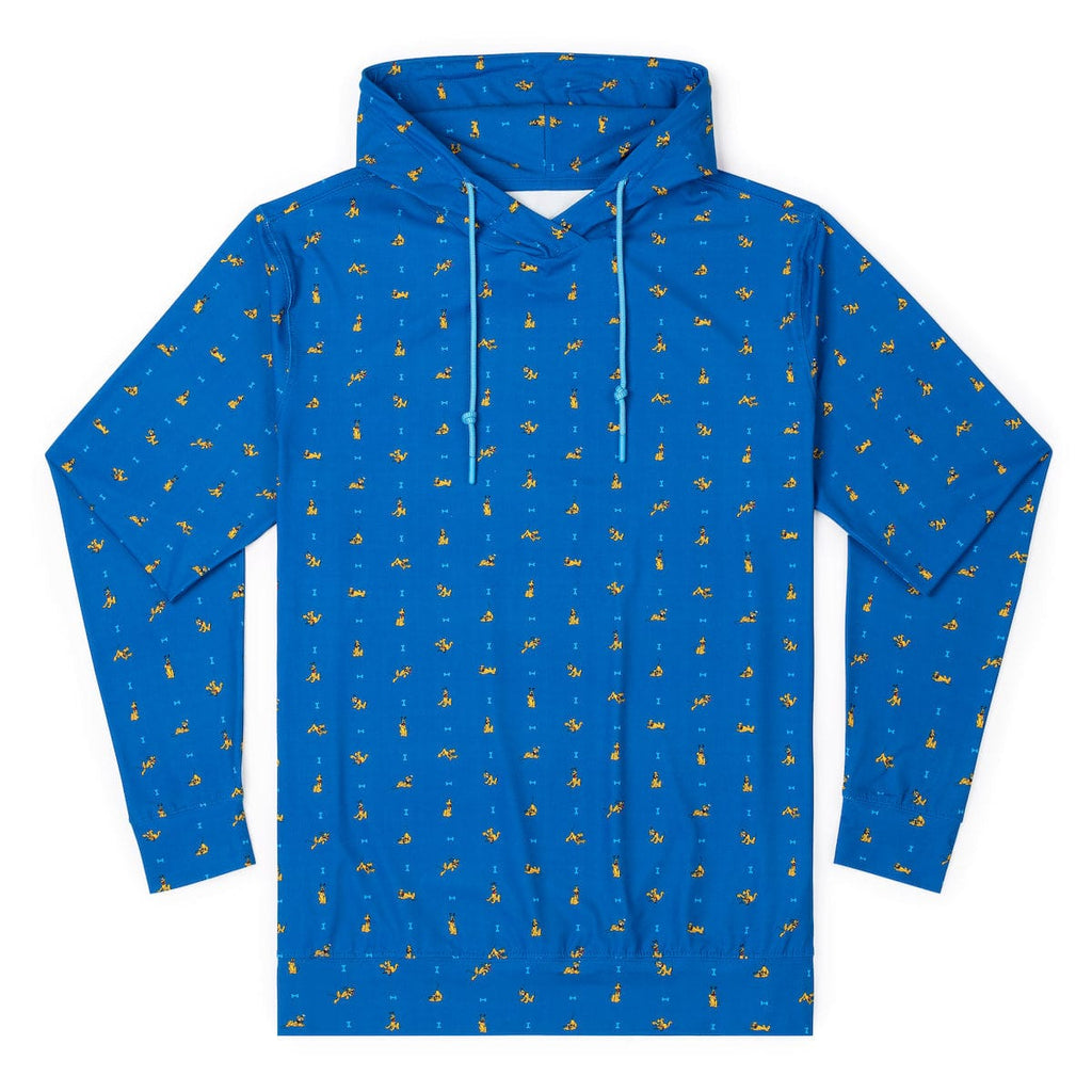 RSVLTS Lil Plutos Performance Hoodie in Blue — front view