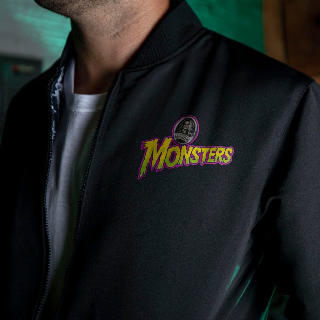RSVLTS Monster Mashup Reversible Bomber Jacket in Black — detail 3