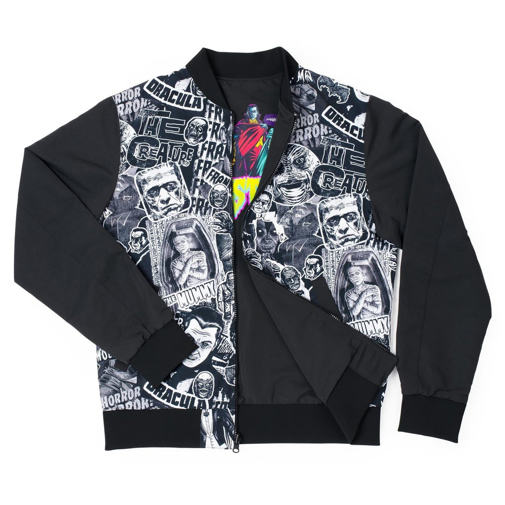 RSVLTS Monster Mashup Reversible Bomber Jacket in Black — detail 15