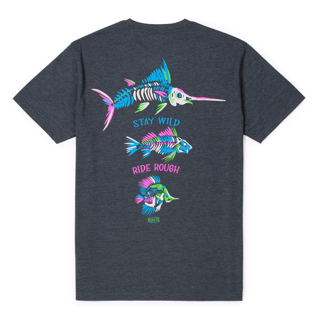 RSVLTS Skeletal Seas Crewneck Tee in Blue — detail 5