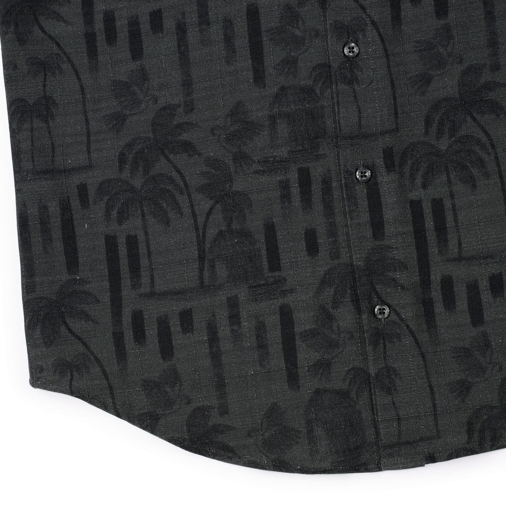 RSVLTS Bula (After Dark) Bamboo Short Sleeve Shirt in Black — detail 9