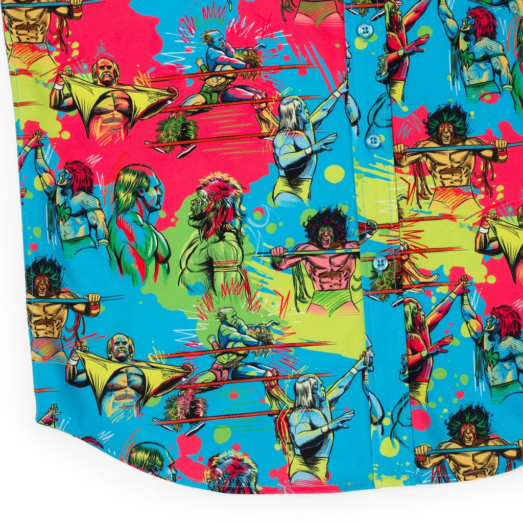 RSVLTS Hulk Hogan vs. Ultimate Warrior KUNUFLEX Short Sleeve Shirt in Multicolor — detail 14