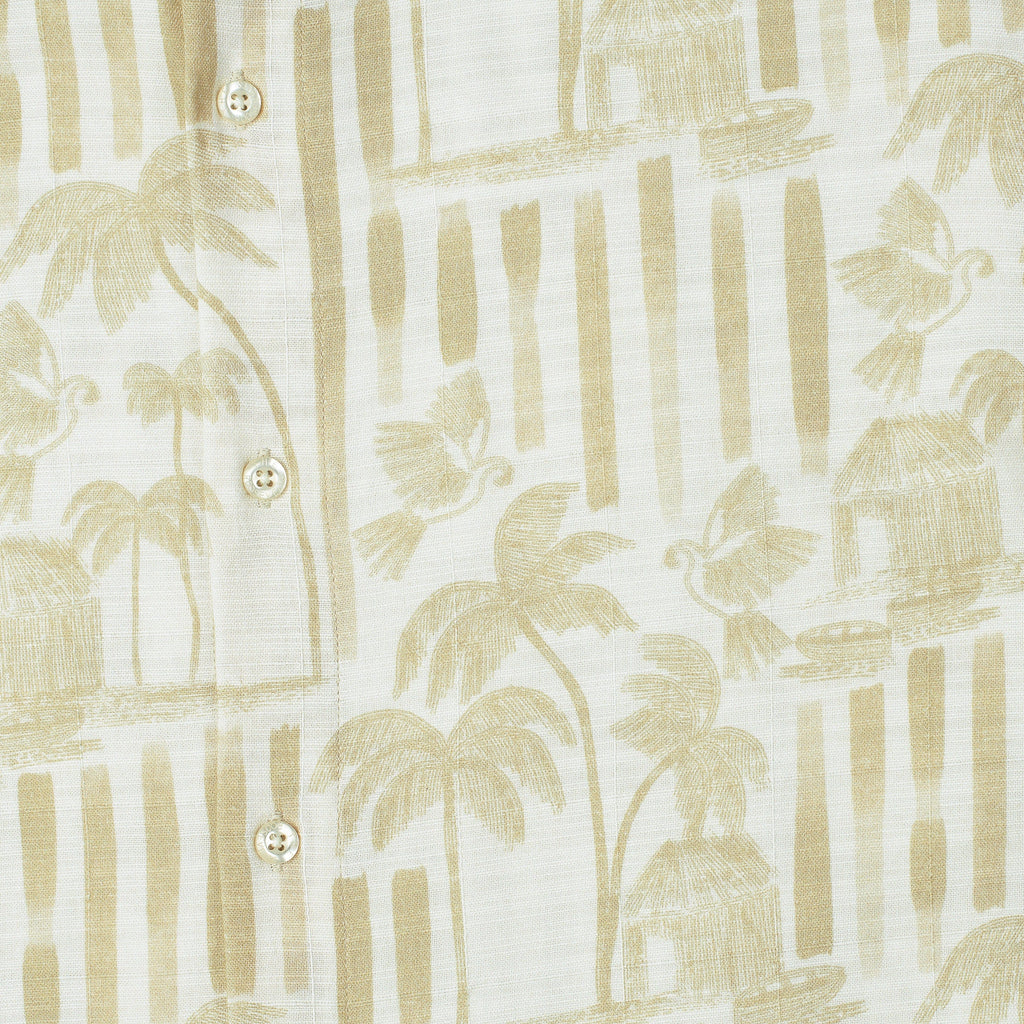 RSVLTS Bula (Gold) Bamboo Short Sleeve Shirt in Neutral — detail 7
