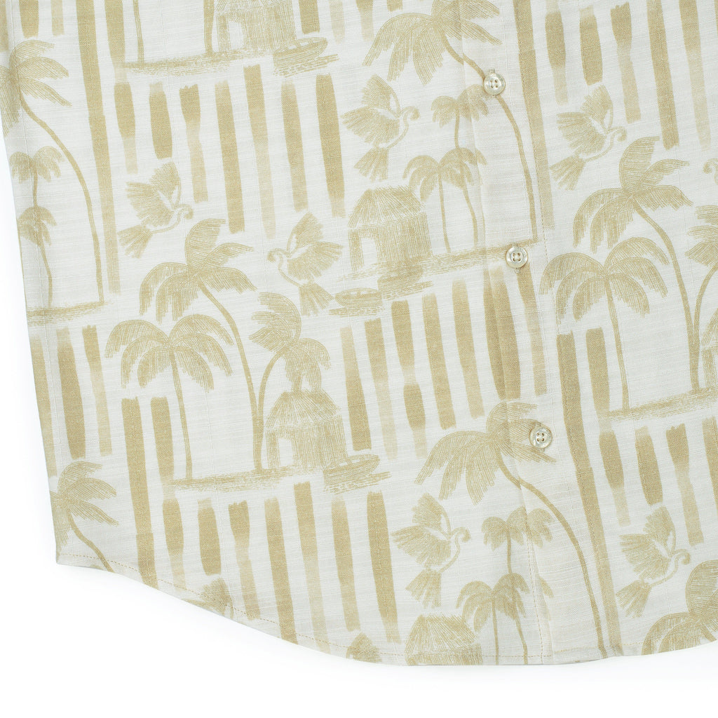 RSVLTS Bula (Gold) Bamboo Short Sleeve Shirt in Neutral — detail 10