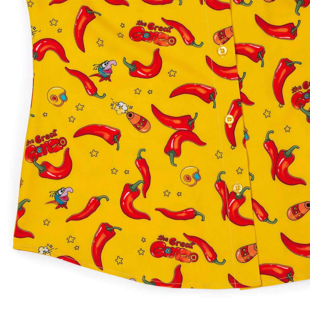 RSVLTS The Great Gonzo Women's KUNUFLEX Short Sleeve Shirt in Red — detail 9