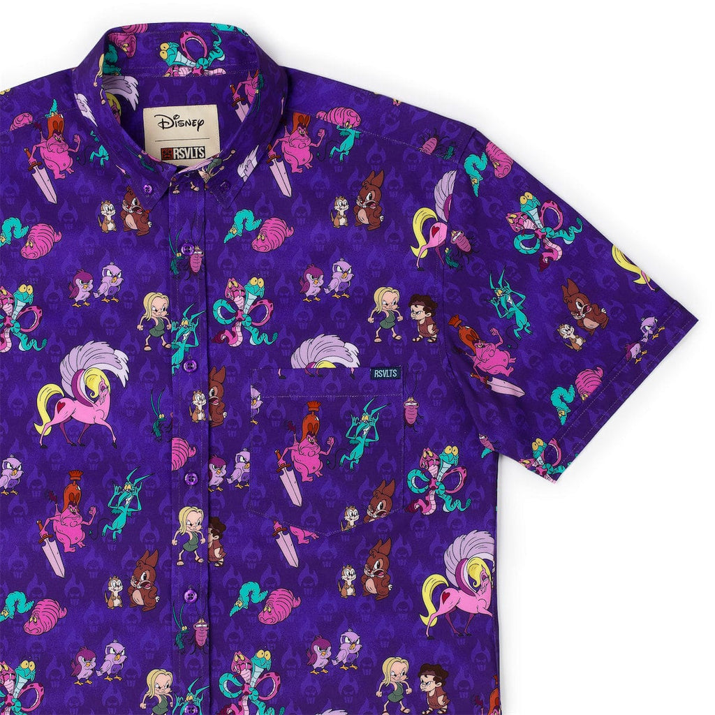 RSVLTS Pain & Panic KUNUFLEX Short Sleeve Shirt in Purple — detail 2