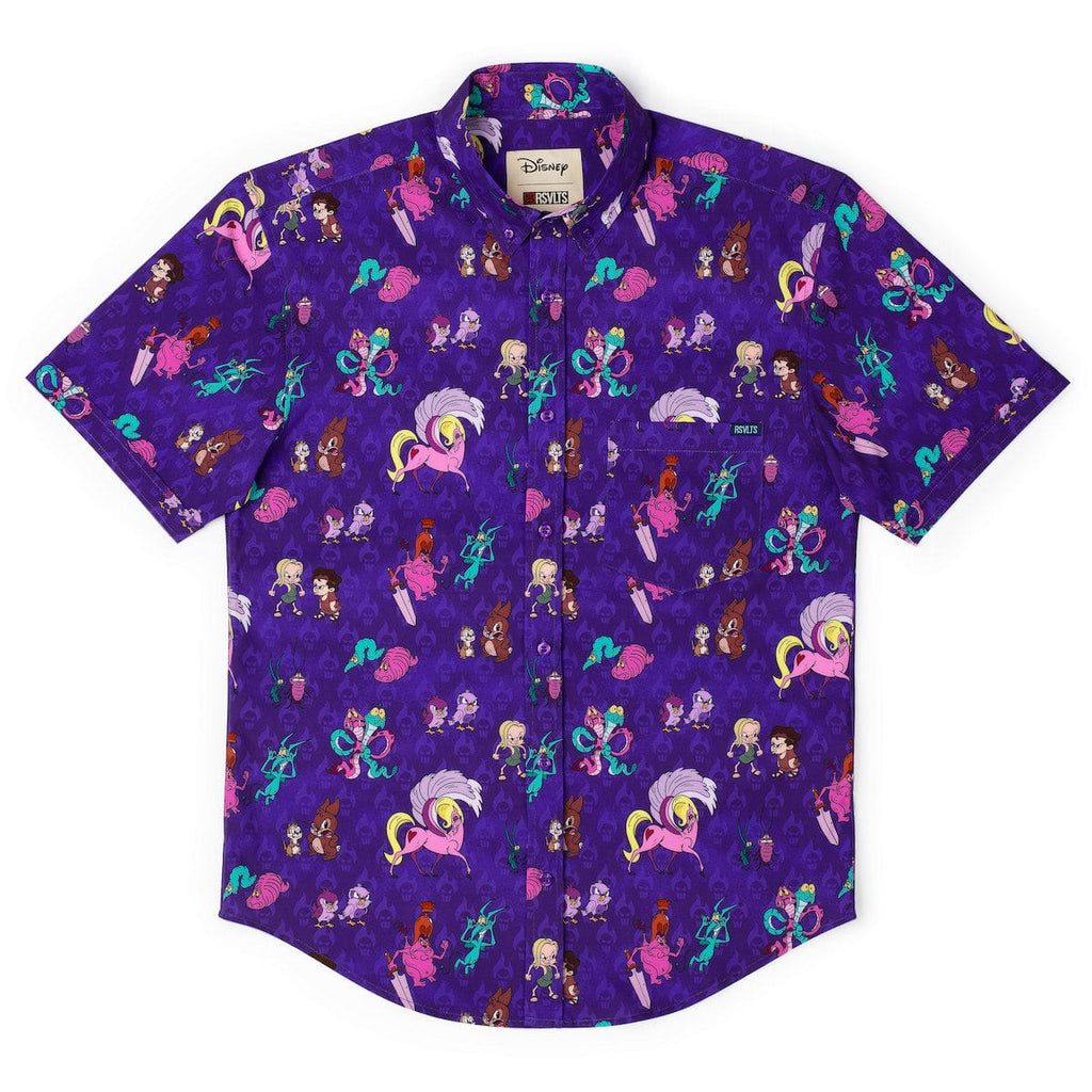 RSVLTS Pain & Panic KUNUFLEX Short Sleeve Shirt in Purple — detail 6