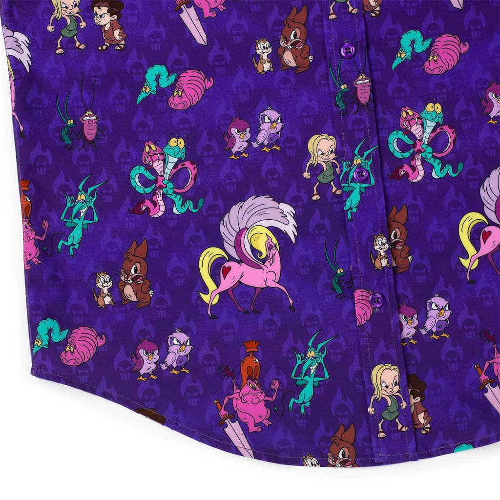 RSVLTS Pain & Panic KUNUFLEX Short Sleeve Shirt in Purple — detail 8