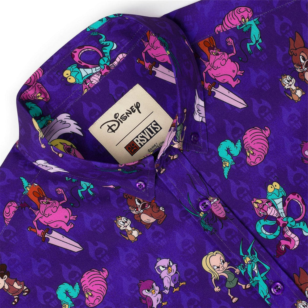 RSVLTS Pain & Panic KUNUFLEX Short Sleeve Shirt in Purple — detail 7