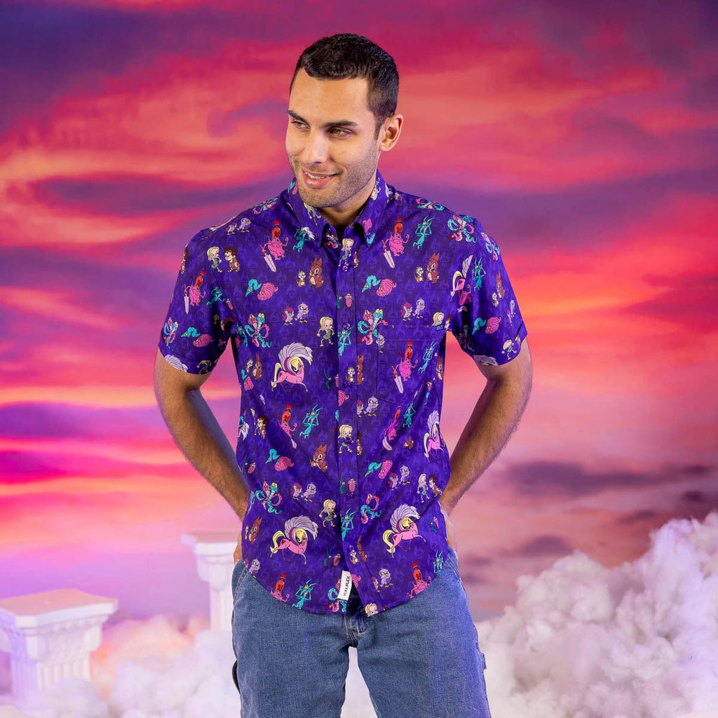 RSVLTS Pain & Panic KUNUFLEX Short Sleeve Shirt in Purple — detail 3