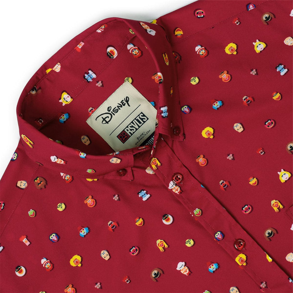 RSVLTS Lil Muppets KUNUFLEX Short Sleeve Shirt in Red — detail 9