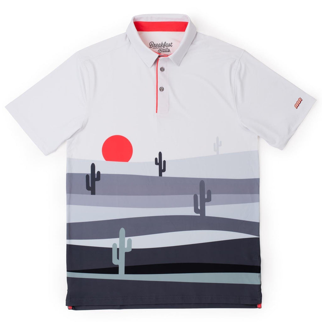 RSVLTS Desert Dusk All-Day Polo in White — front view