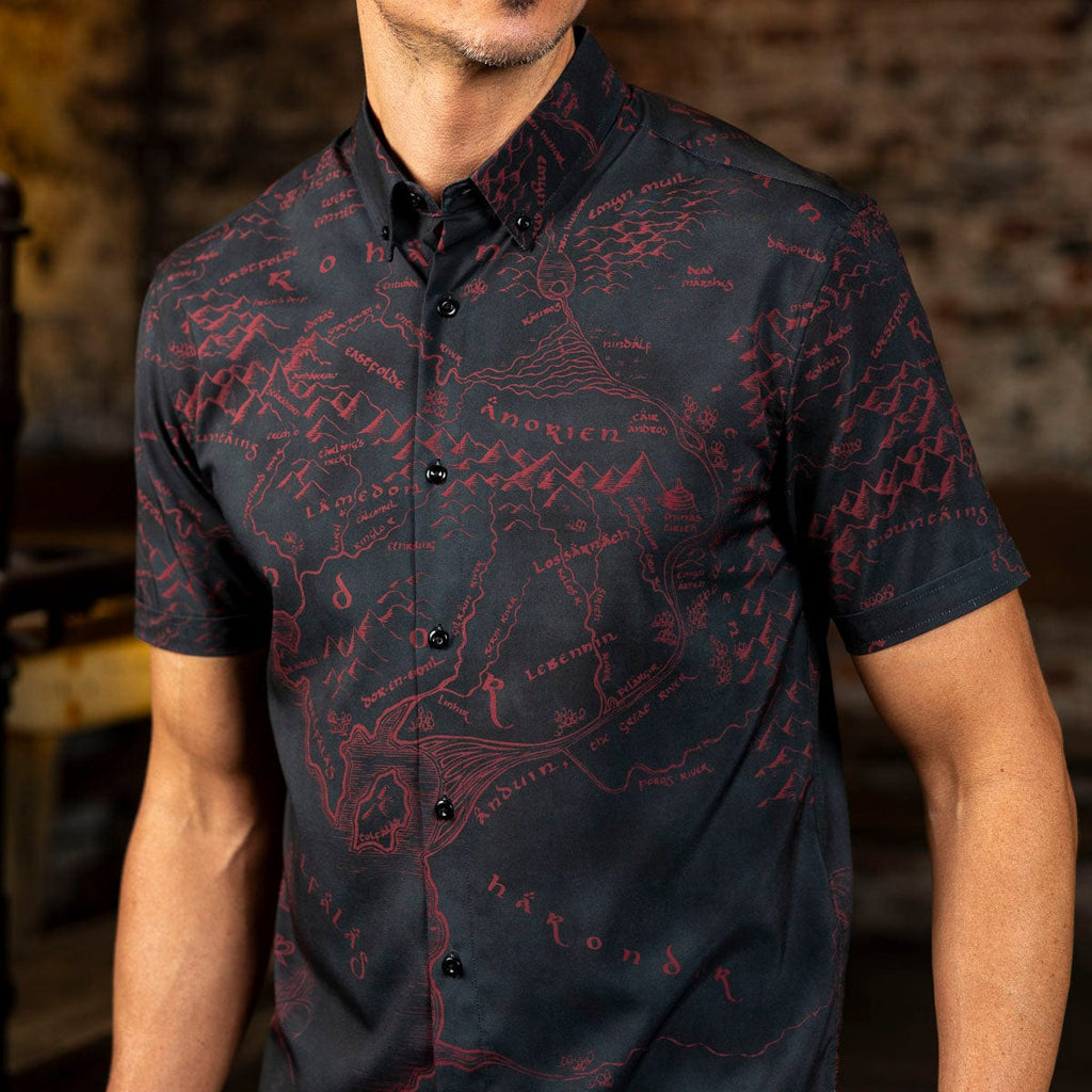 RSVLTS The World Is Changed KUNUFLEX Short Sleeve Shirt in Black — detail 5