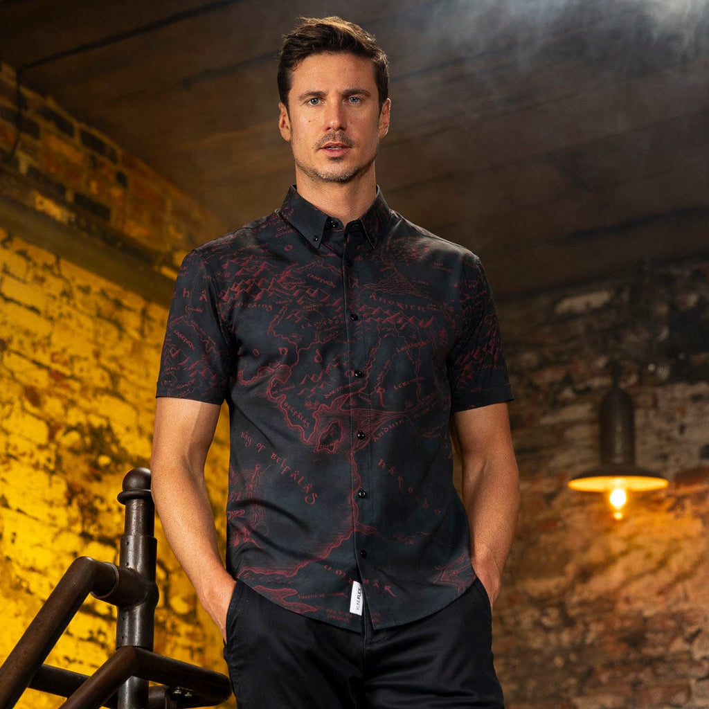 RSVLTS The World Is Changed KUNUFLEX Short Sleeve Shirt in Black — detail 3
