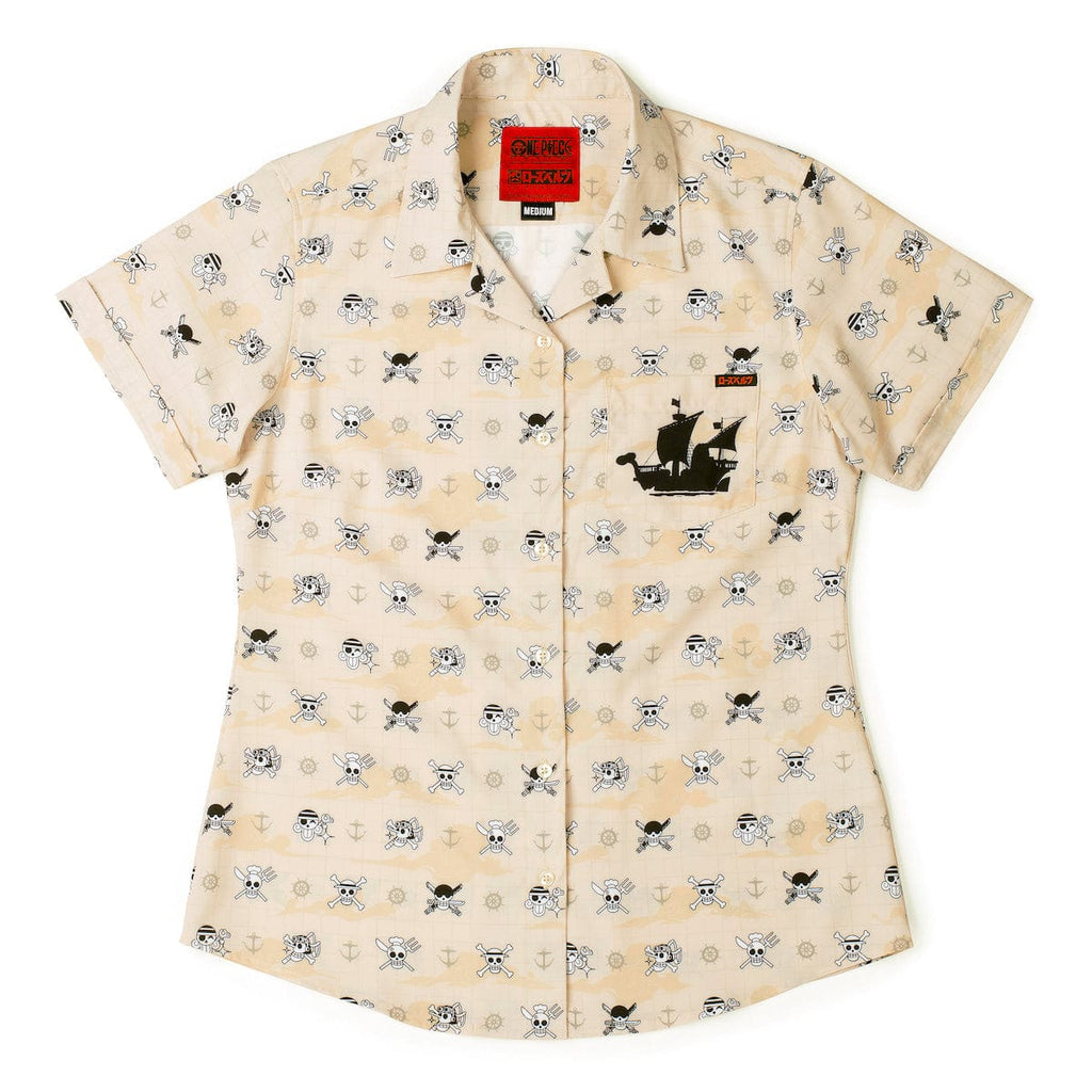 RSVLTS From the East Blue Women's KUNUFLEX Short Sleeve Shirt in Black — detail 5