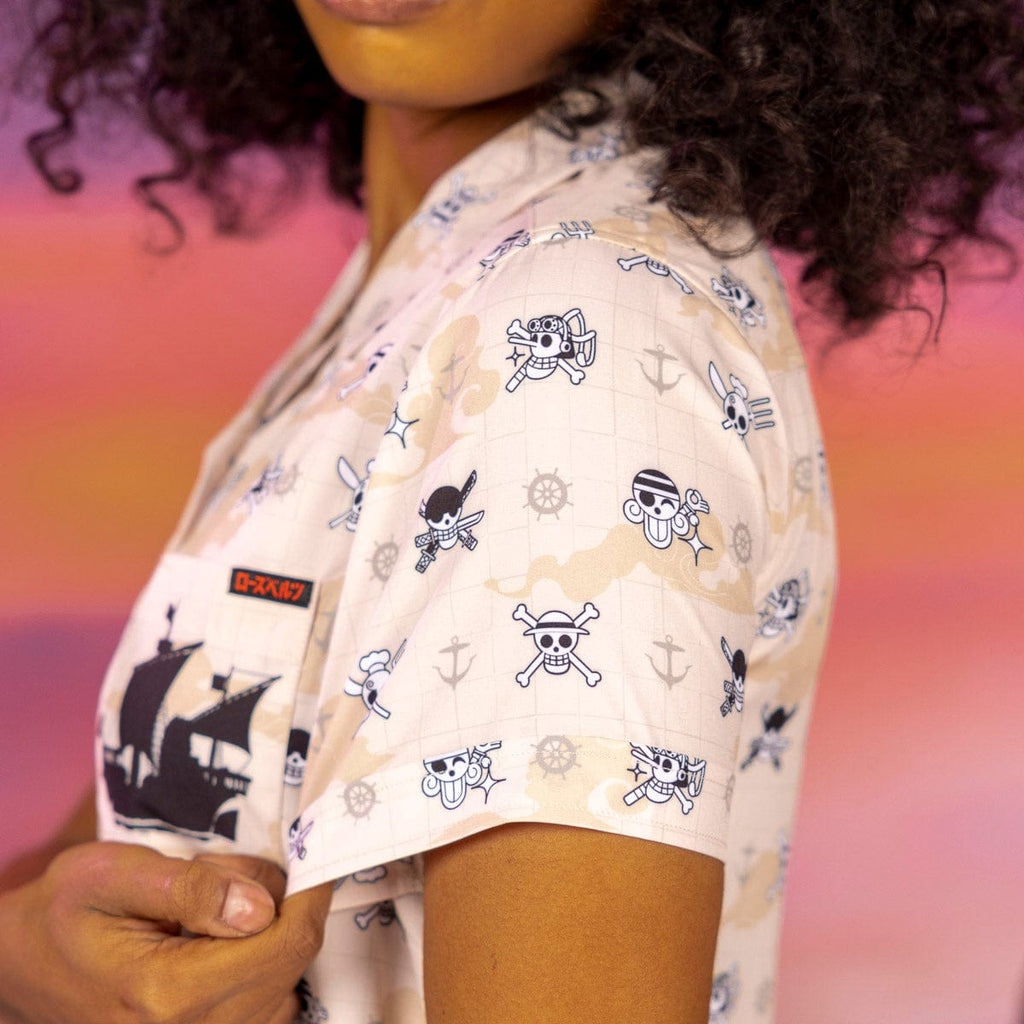 RSVLTS From the East Blue Women's KUNUFLEX Short Sleeve Shirt in Black — detail 8