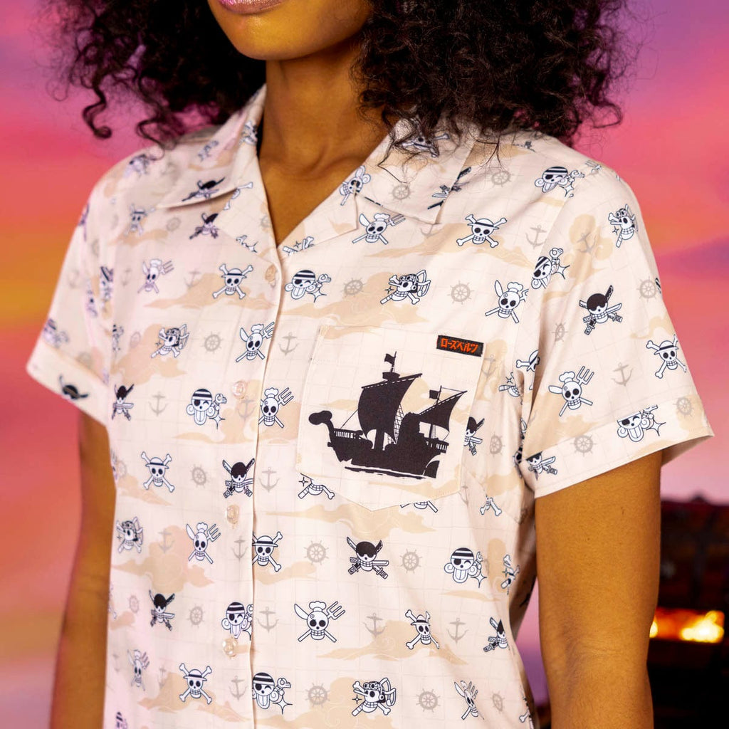 RSVLTS From the East Blue Women's KUNUFLEX Short Sleeve Shirt in Black — detail 6
