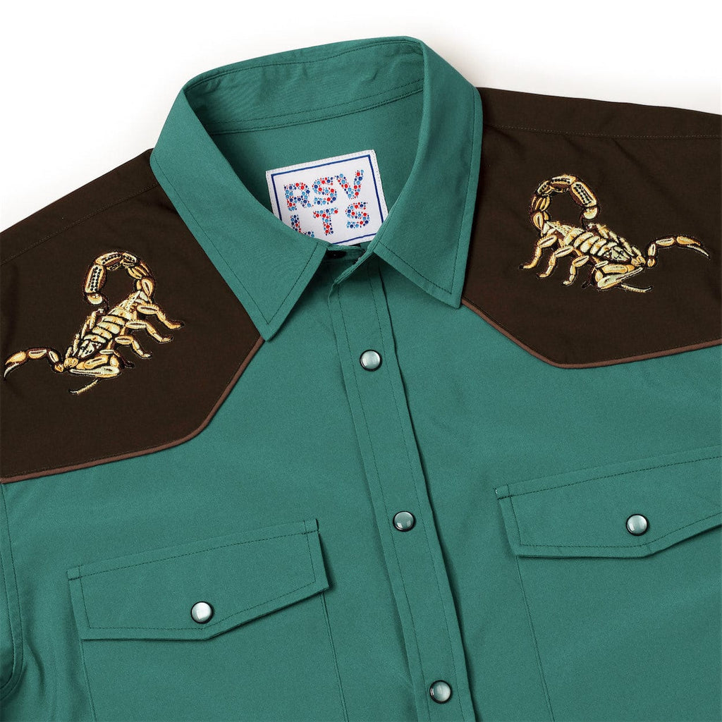 RSVLTS Desert King Roper Short Sleeve Shirt in Green — detail 2