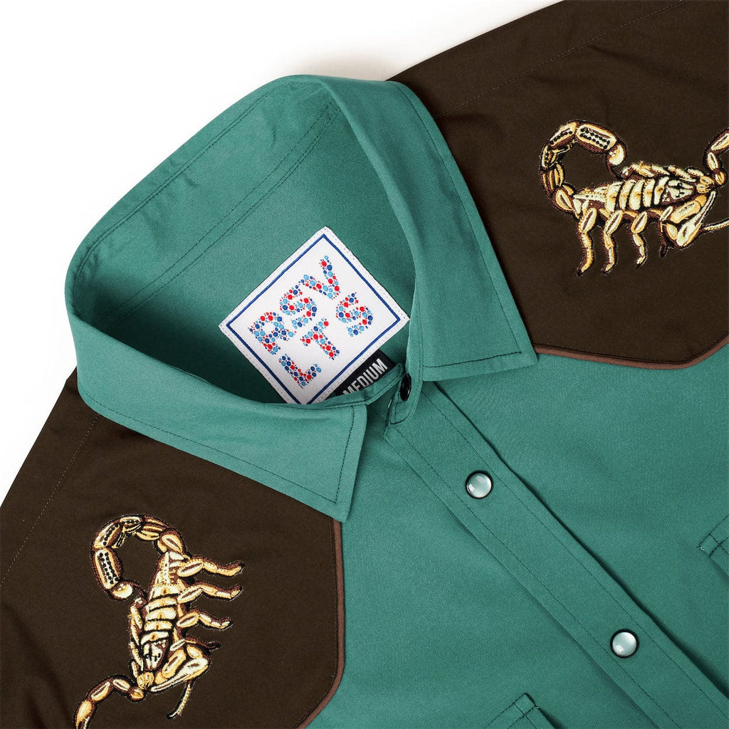 RSVLTS Desert King Roper Short Sleeve Shirt in Green — detail 5
