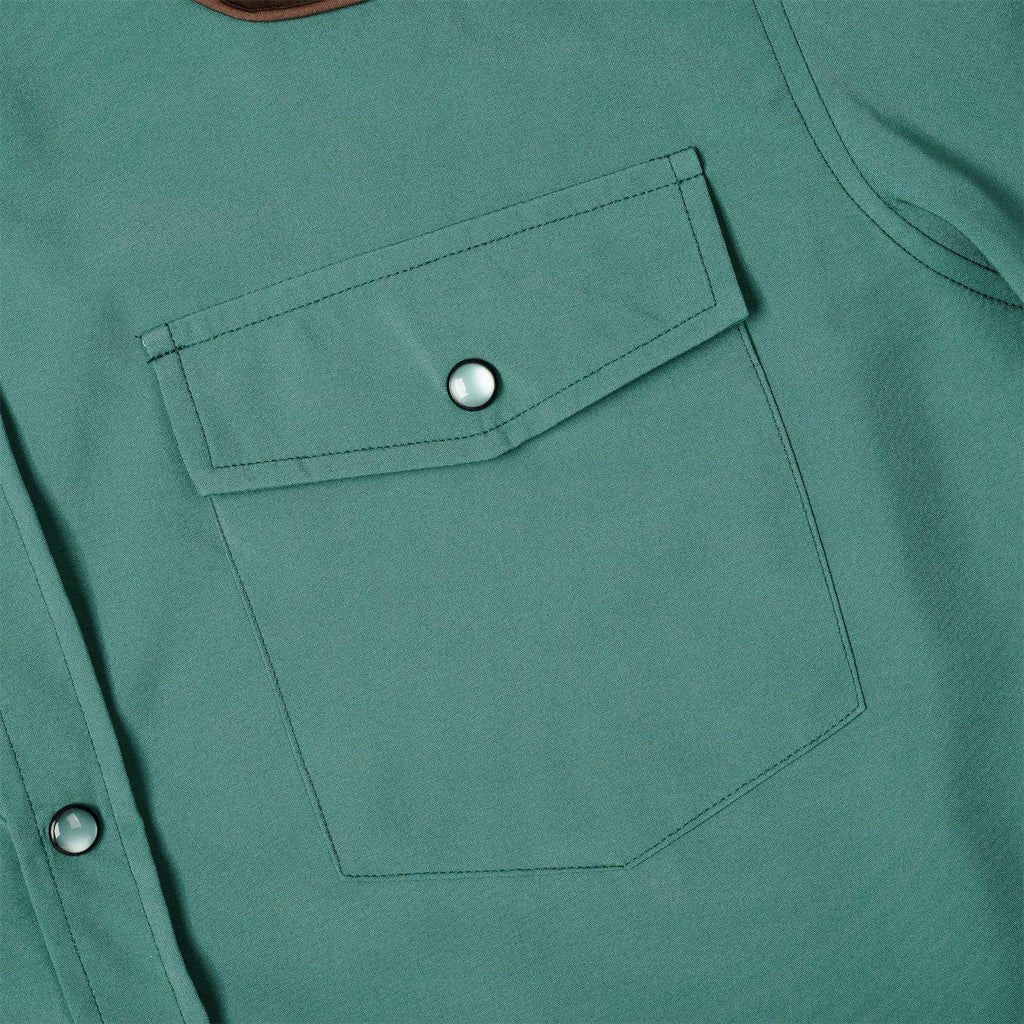RSVLTS Desert King Roper Short Sleeve Shirt in Green — detail 3