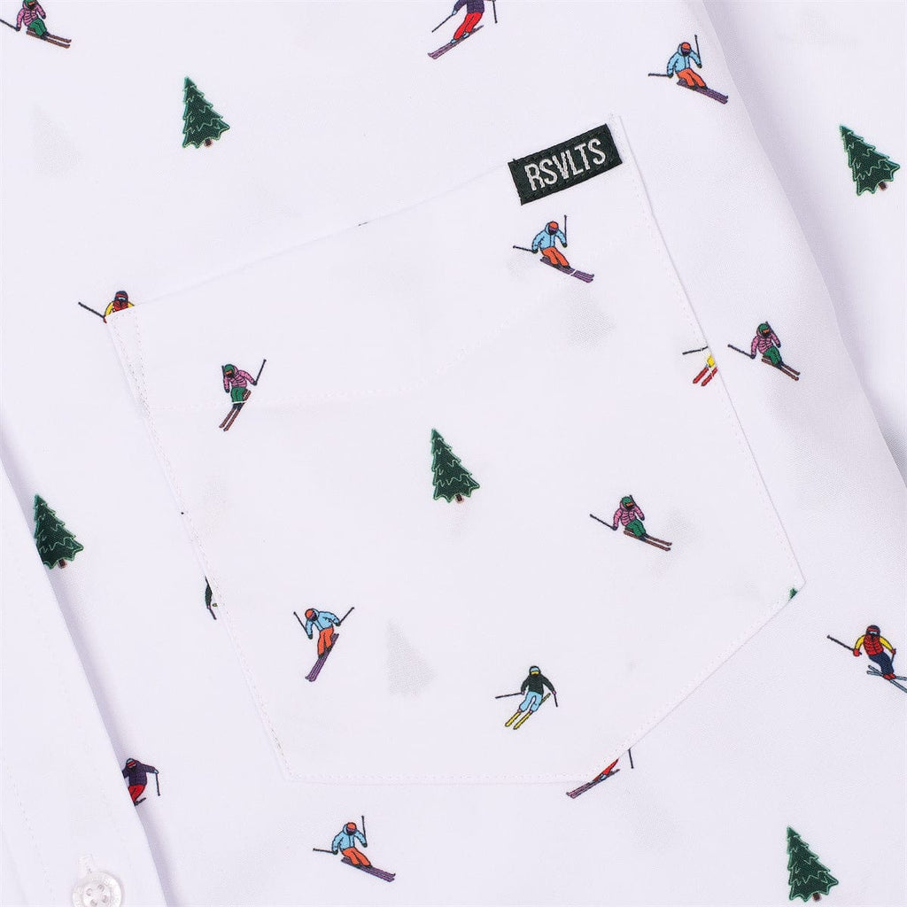 RSVLTS All Downhill From Here Long Sleeve Shirt in Blue — detail 2